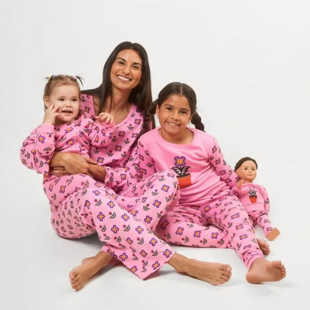 Leveret Footed Cotton Pajama Flower Pot 6-12